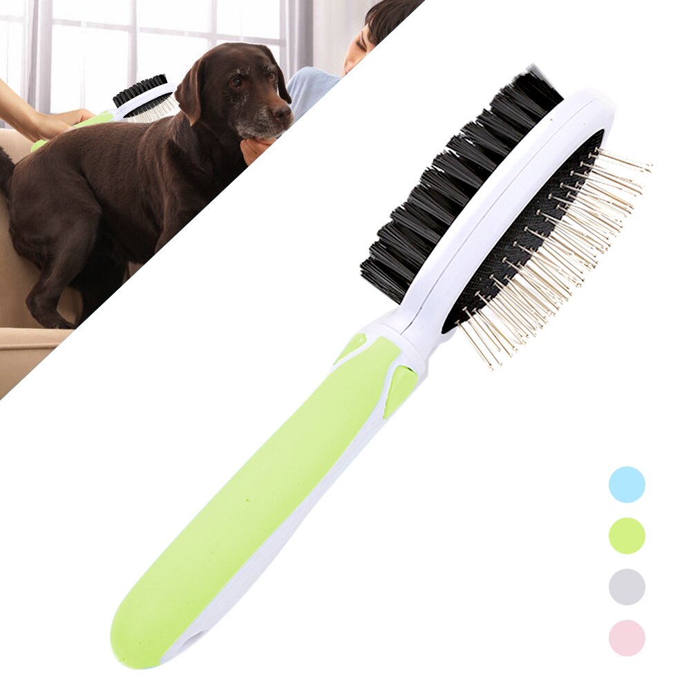 Cepillo para perros y Gatos, accesorios para Gatos y cachorros, productos para peinar y peinar, productos para perros pequeños, suministros para removedores de pelo para Mascotas #15: green