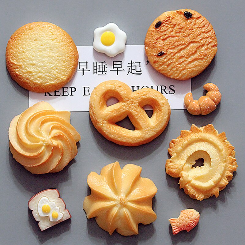 bionisch Lebensmittel Cookie Kühlschrank Magnet 3D Keks Kühlschrank magnetisch Aufkleber Foto Mauer niedlich Heimat Dekoration