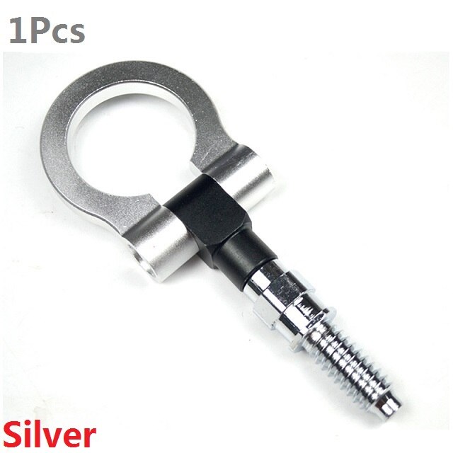 Towing Bars Aluminum Alloy Modified Front Bumper Universal Trailer Hook Round Trailer Pull Ring 2020NEW Accessories: Silver