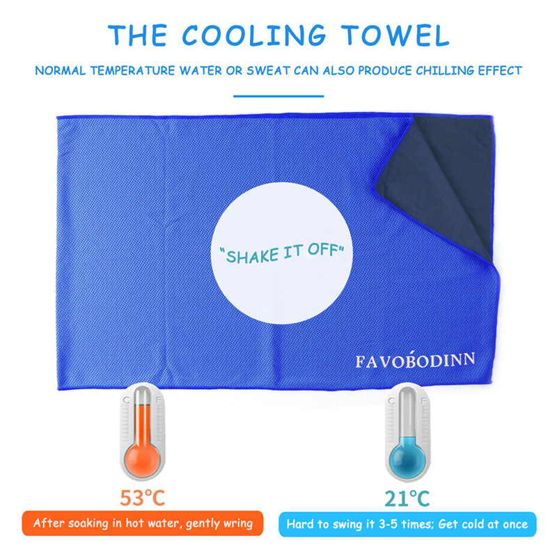 Women Cooling Towel Men Breathable Portable Gym Jogging Enduring Running Swimming Instant Chilly Cool Sports Ice Towel 100*30cm