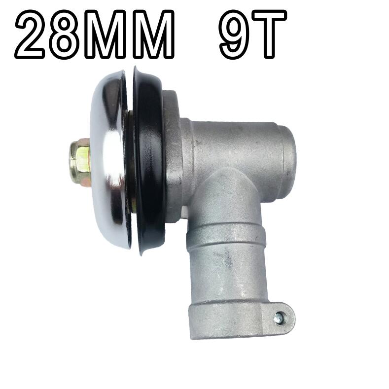 9T 26/28MM Lawn mower gearbox assembly,brush cutter,trimmer,harvester part universal,90 degree right angle gearbox.: 28mm 9T