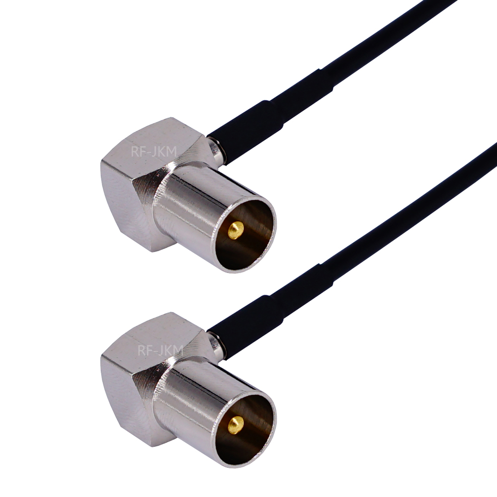 Ponticello coassiale treccia RG174 cavo di prolunga TV spina maschio a TV spina maschio cavo adattatore RF 90 gradi ad angolo retto