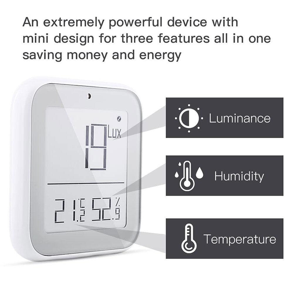 Tuya Smart ZigBee Bluetooth Mesh Smart Home Temperature And Humidity Sensor Mini Brightness Light Sensitive App Control