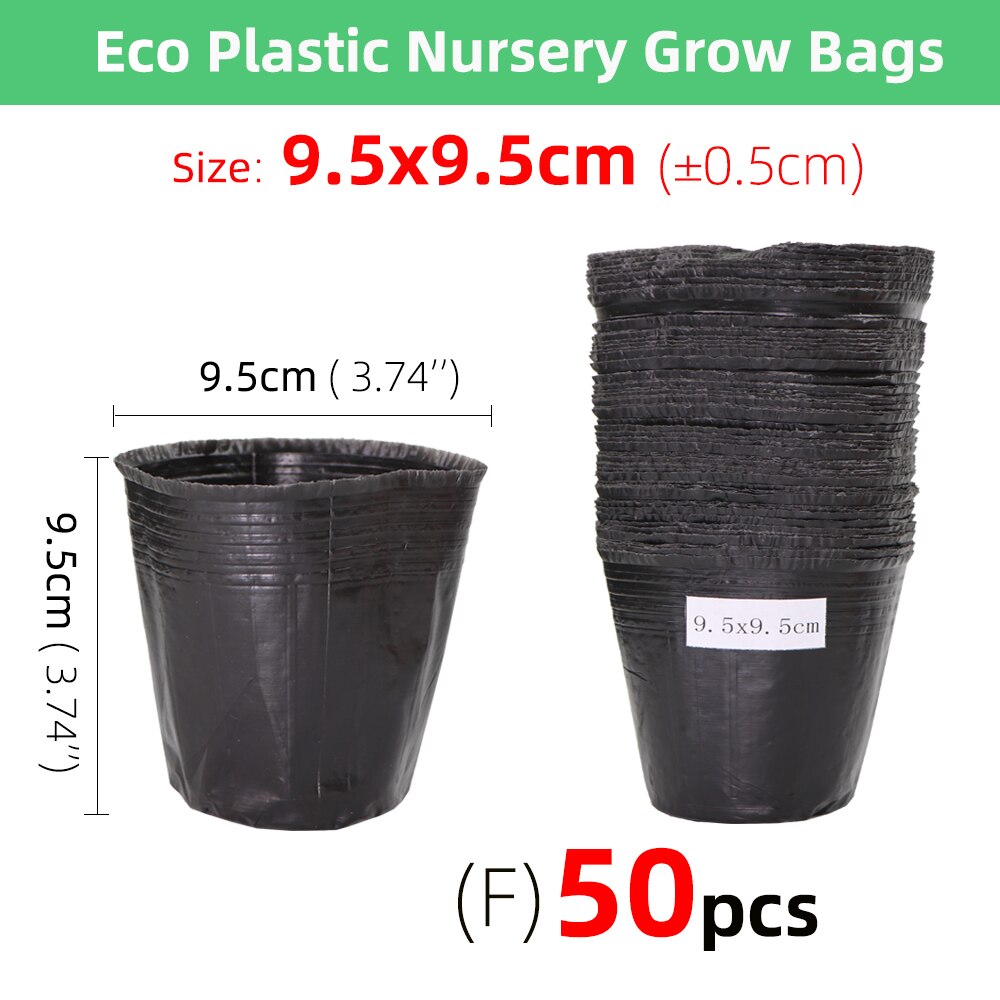 5-100pcs 16 Sizes Disposable Plastic Planting Flower Pot Nutrition Bowl Seedling Cup Black Seedling Box Home Garden Grow Bags: Orange
