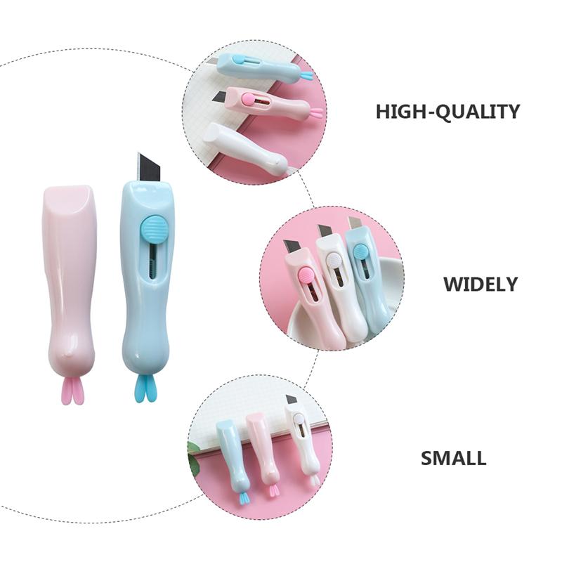 4 stuks intrekbare scheermesjes, mooi chique konijnenkunst, briefopener