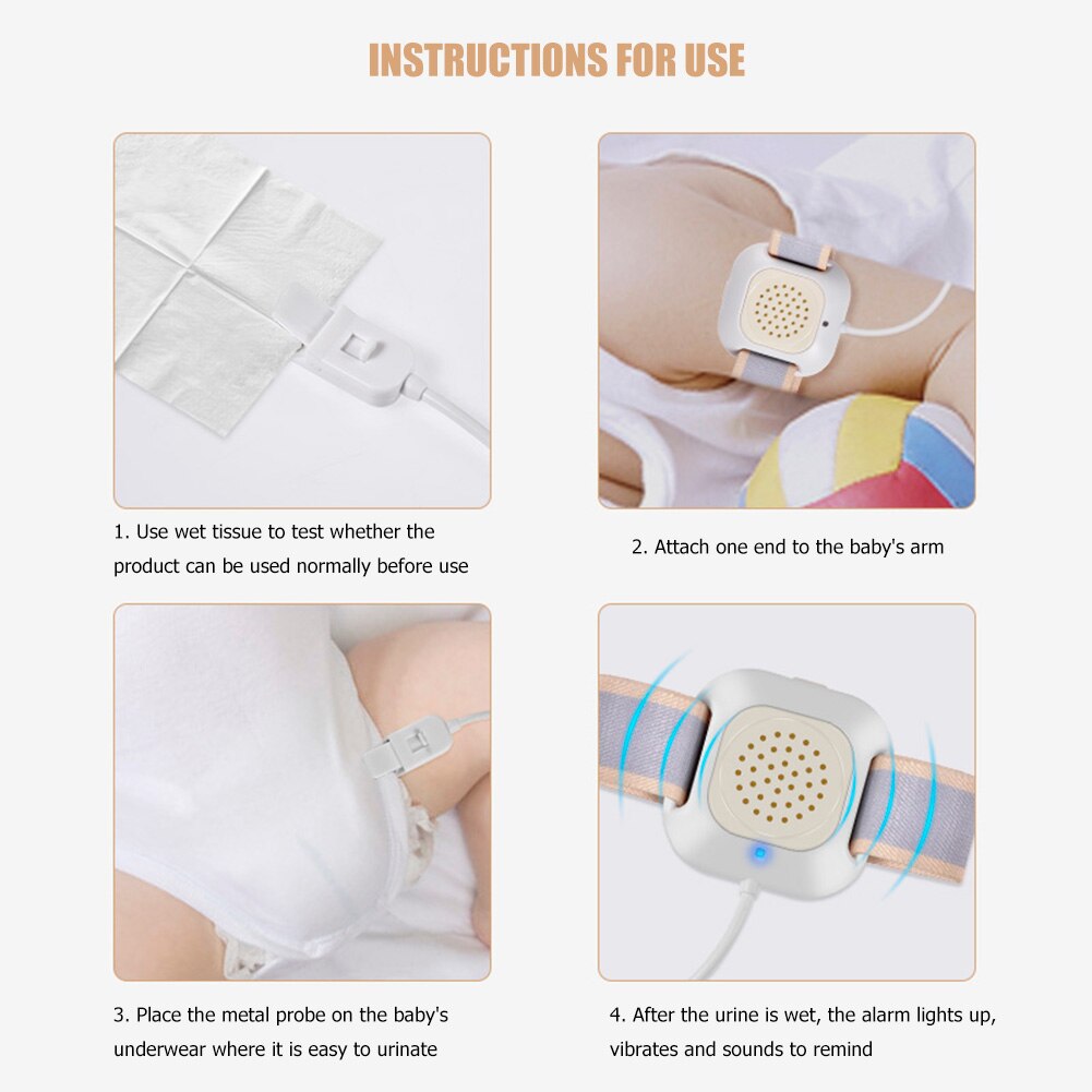 Bedwetting Alarm Baby Toddler Adults Potty Training Wet Reminder for Baby Toddler Adults Potty Training Urine Bed Alarm