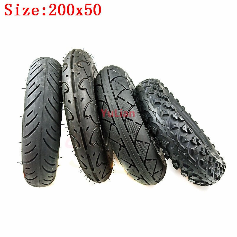 4 options 200x50 hors pneu de route pour rasoir, dauphin Scooter électrique réaménagement accessoires 8 pouces pneu pneumatique antidérapant