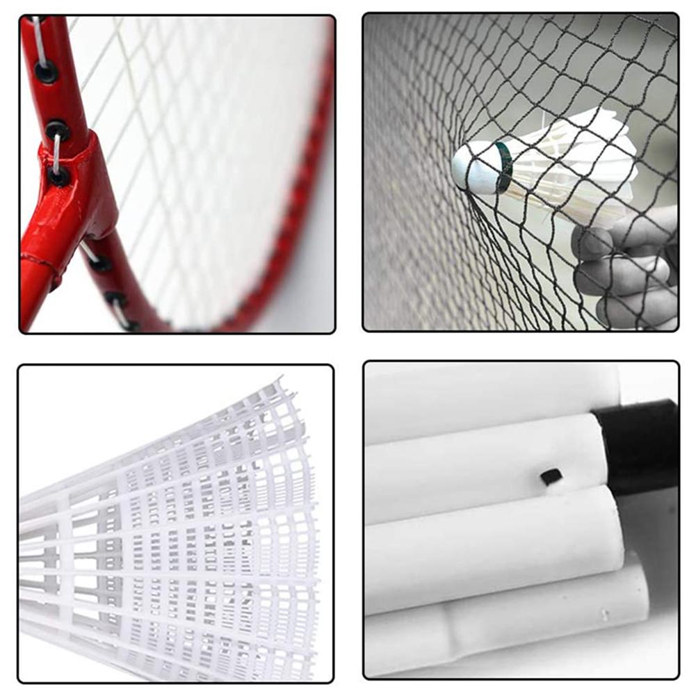 4 Badminton Rackets Badminton Rackets Set with Net Pole for Family Beginner Backyard Beach Game Playing