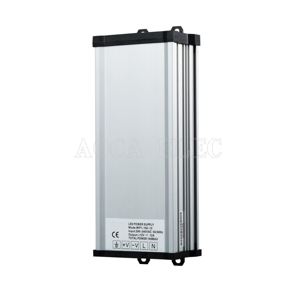 60w 100w 150w 250w 350w 400w 12v slim led driver  dc 12v 24v lys transformer adapter ce rohs regntæt udendørs strømforsyning