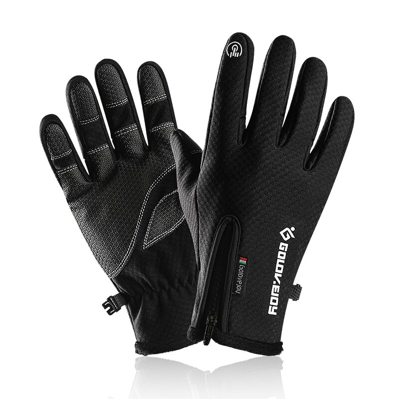 Guantes de invierno gruesos cálidos para hombre guantes negros con pantalla táctil a prueba de viento Guantes Térmicos impermeables para hombres de de para hombres