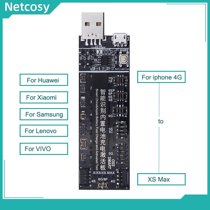 All in one Smart Battery Fast Charger and Activated Tool For iphone 4G 4S 5G 5S 6G 6S 6P 6SP 7G 7P 8G 8P X XS MAX/ For Huawei