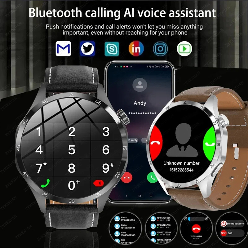 2025 novo para huawei relógio 5 pro relógio inteligente masculino tela amoled nfc gps bússola freqüência cardíaca à prova dwaterproof água bluetooth chamada smartwatch