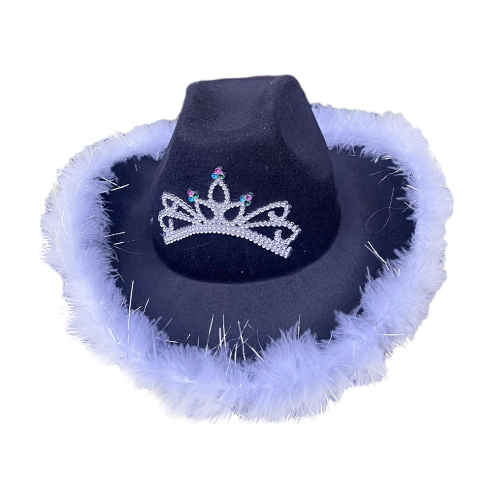 Cowboy Cowgirl Hat Western Tiara Cowgirl Hat Women Girl Tiara Cowgirl Hat Cowboy Caps Costume Party Dress Up