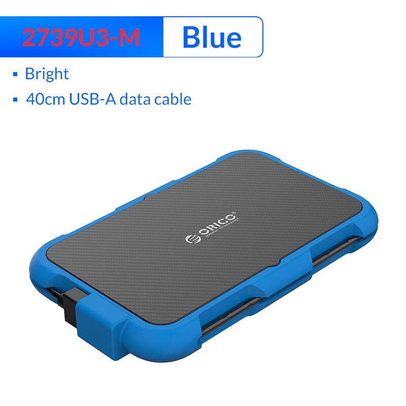ORICO 2.5 Encrypted Hard Drive Enclosure SATA to USB 3.0 HDD Case UASP Waterproof Shockproof Dustproof Encrypted HDD Box: 2739U3-M