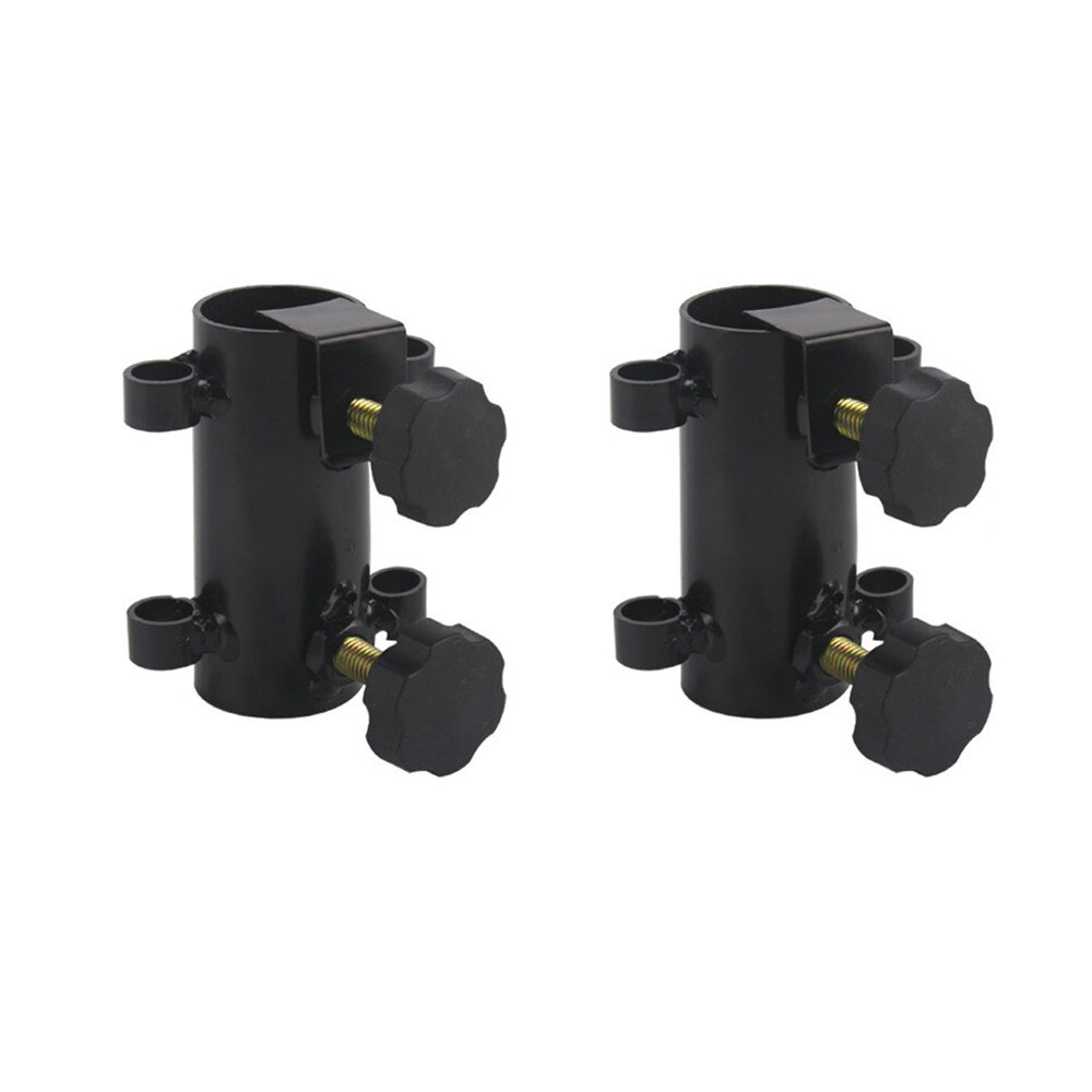 Luifel Staaf Houder Rvs Moer Verstelbare Baffle Outdoor Hike Camping Luifel Vissen Paraplu Pole Winddicht Vaste Stand: 2PCS Black