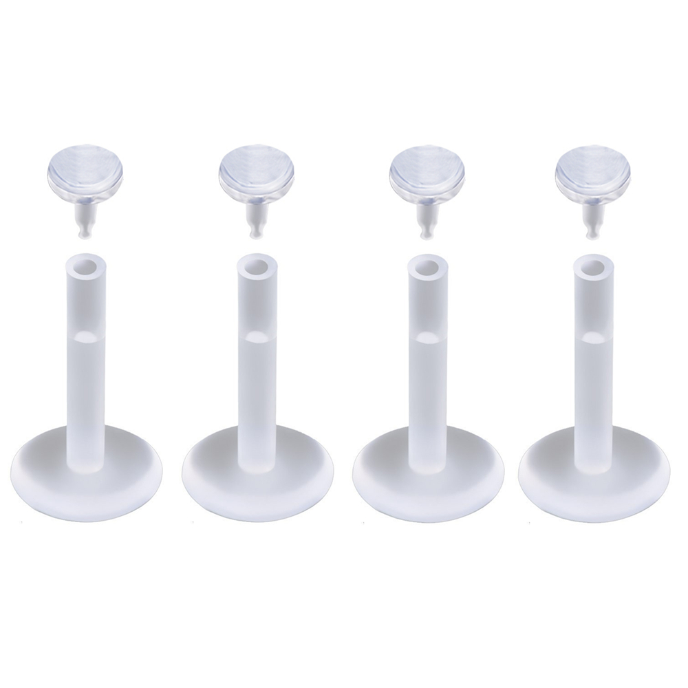 Anneau Labret en acrylique Transparent, 14g et 16g, retenue de lèvre Monroe, barre enfichable, clou Bioflex, Piercing d'oreille et de corps, 10/20 pièces