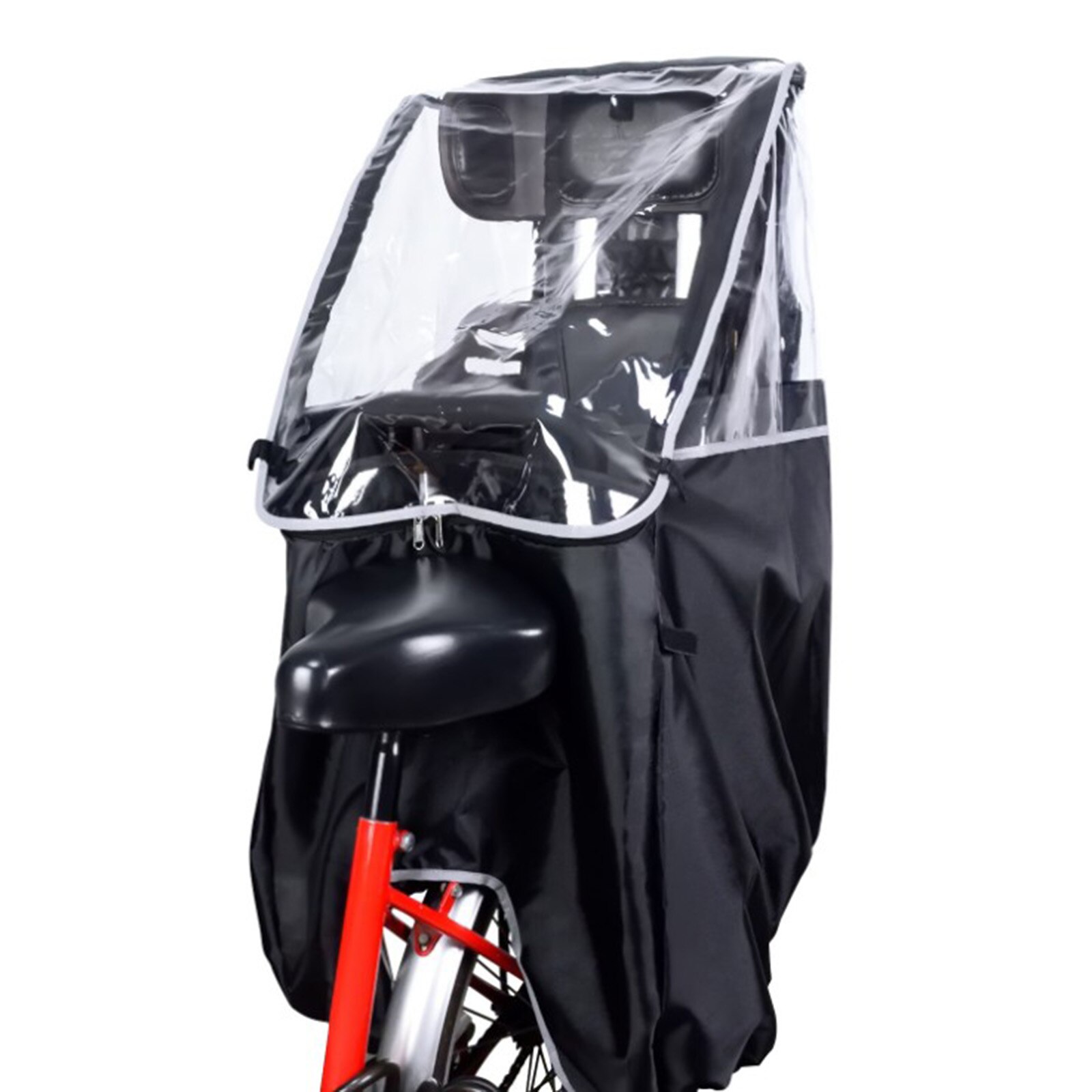 Universele Kind Achterbank Fiets Regenhoes Baby Zadel Pvc Waterdichte Bescherming