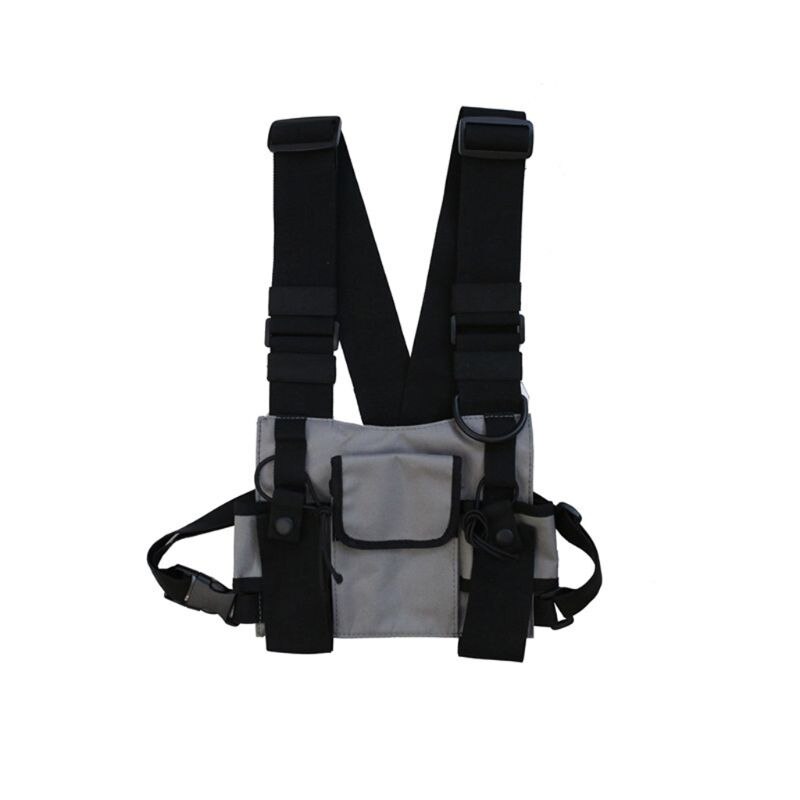 Universele Handsfree Radio Vest Borst Rig Harness Bag Holster Voor Twee Manier Radio H05D