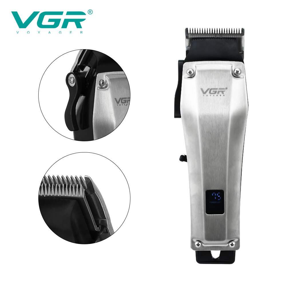 Tondeuse à cheveux professionnelle VGR 668 pour hommes, soins personnels, Rechargeable USB, rasoir, barbier, pour coupe de cheveux, machine V668
