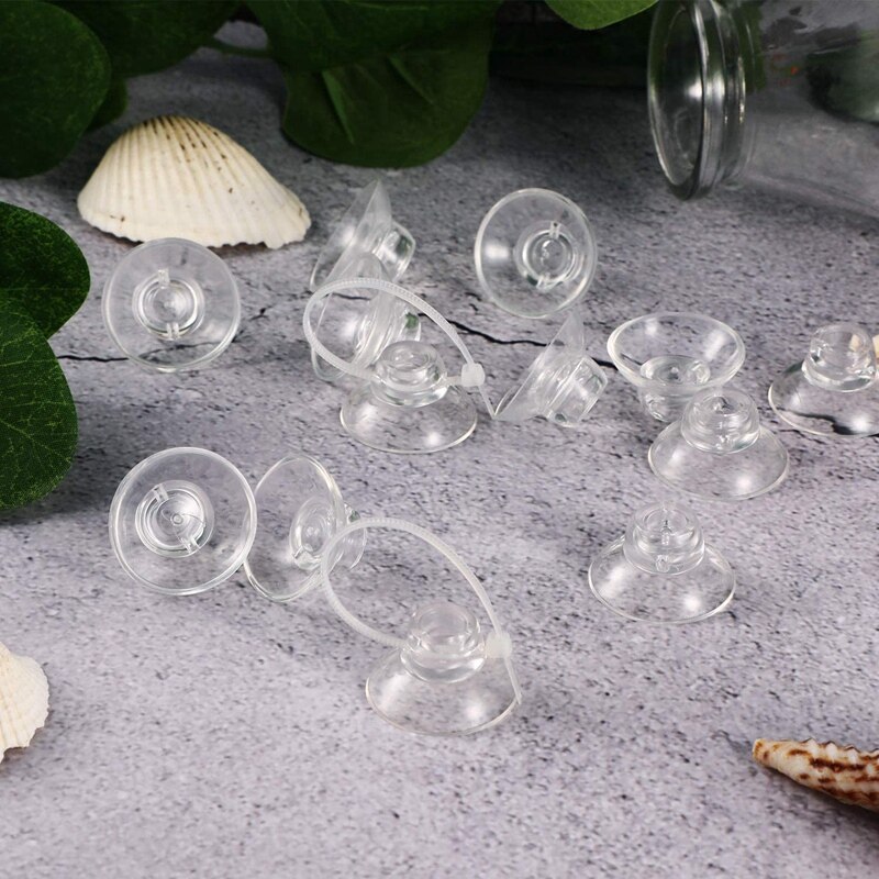 FashionAquarium ventosa-24 piezas pecera ventosa acuario ventosa gancho de succión con atadura de cables ajustable