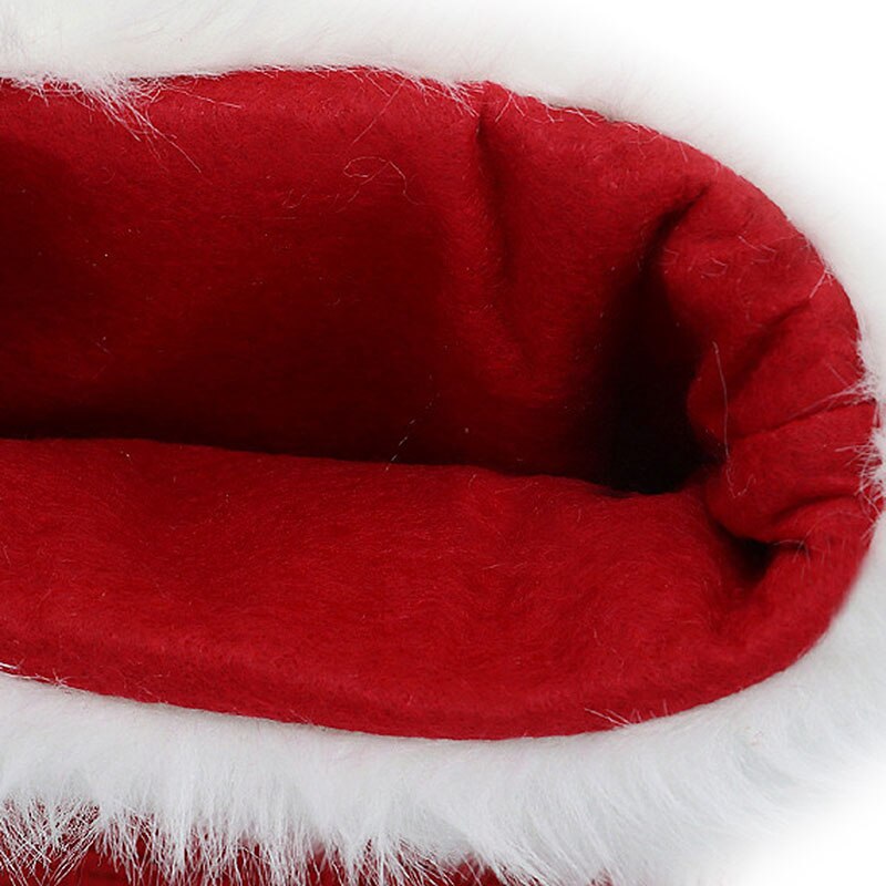 Weihnachtsstrümpfe mit bommeln und kunstpelzbündchen für sterben heimdekoration, kostümstrümpfe für ein lustiges jahr