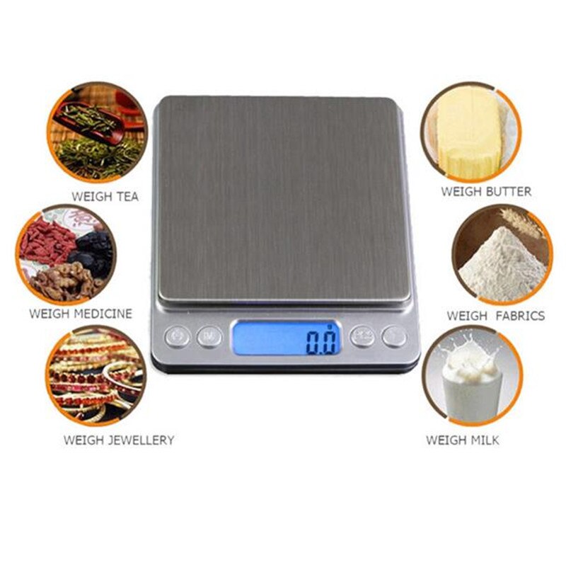 Bilancia pesapersone elettronica digitale da cucina 1000g/0.1g mini bilancia digitale portatile s bilancia pesapersone per gioielli da cucina.