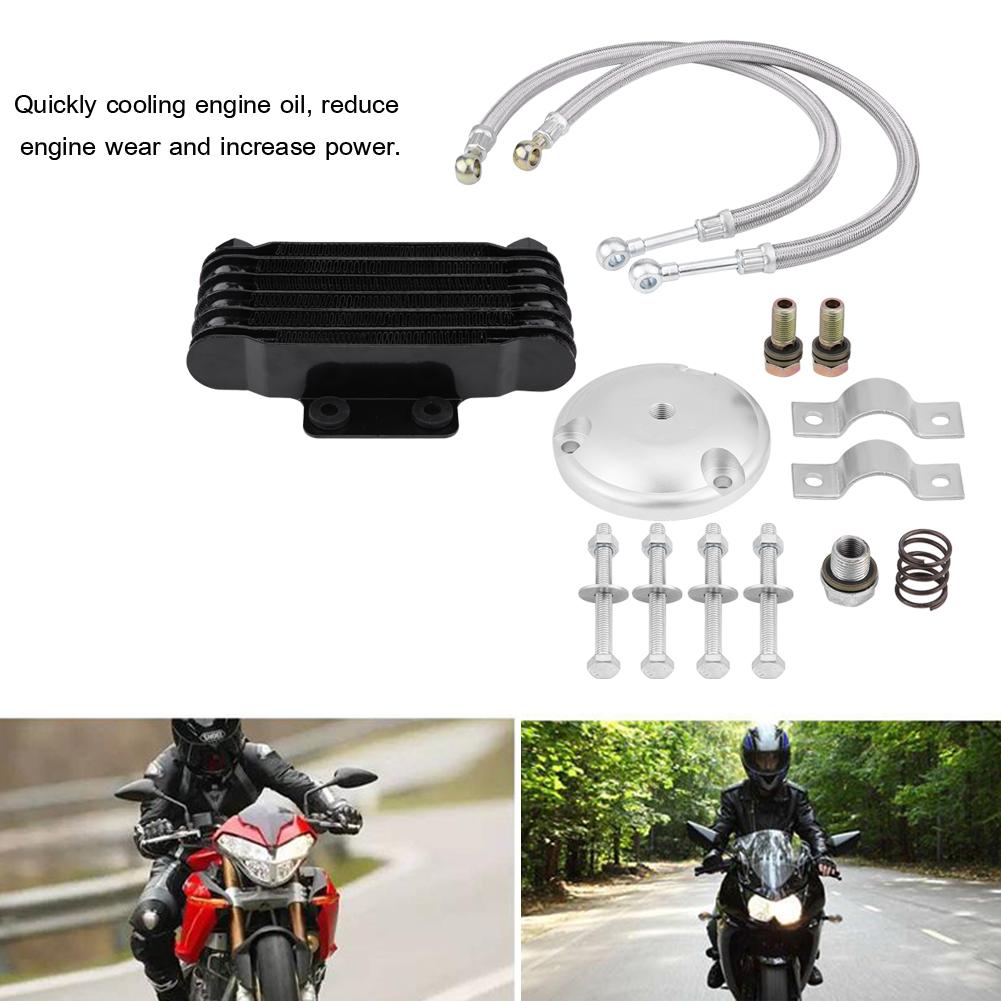 Olie Koeler Kit KSTE - 125ml Motorfiets Olie Koeler Engine, Olie Koeling Radiator Systeem Kit Voor Honda CB CG Engine