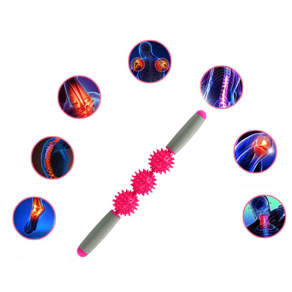 Sport relax roller thorn ball muskelmassasje fitness yoga roll stick roller muskel triggerpunkt gå ned i vekt fitness stick