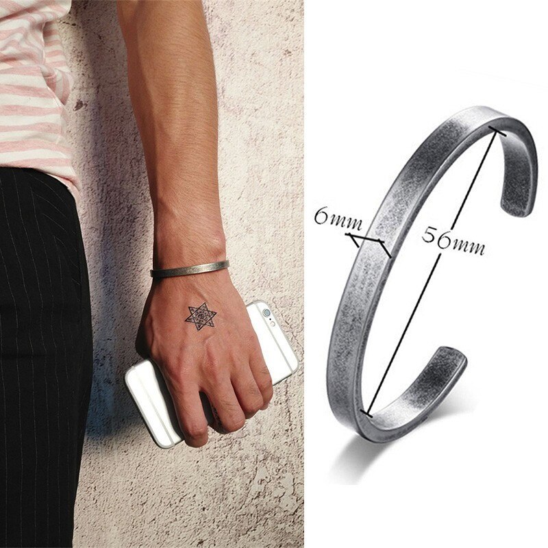 ZORCVENS Punk stal nierdzewna Vintage bransoletka dla kobiet mężczyzn Mobius skręcona bransoletka mankietowa Unisex Casual Pulseira panowie biżuteria: 83388
