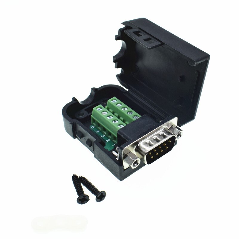 DB9 Connector COM transfer-free solder terminal DB9 Male Connector RS232 DB9 Breakout D-SUB Connector Female: Male Nut