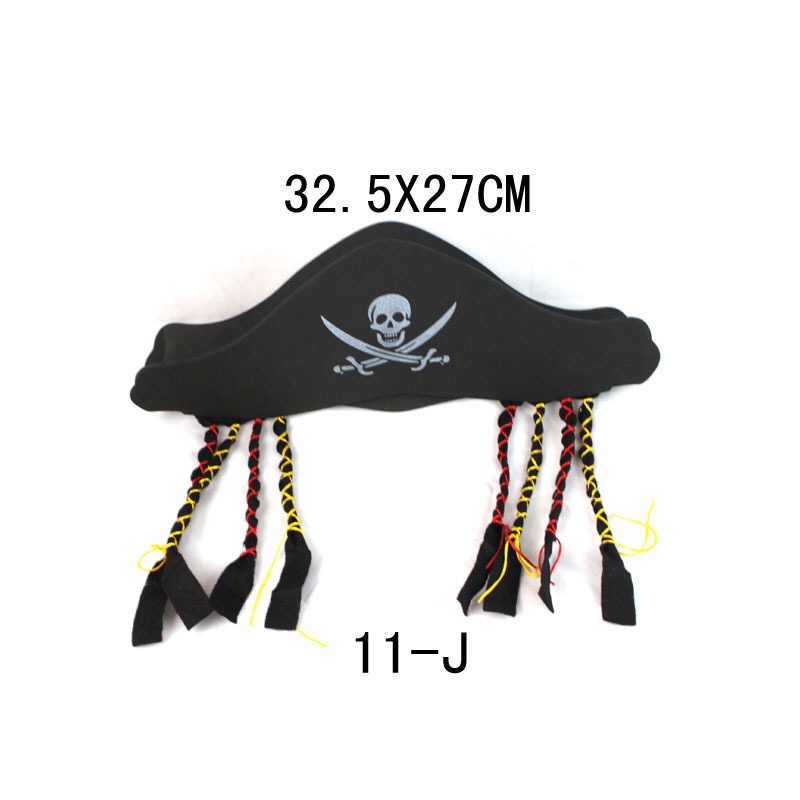Accessoires de fête, Cosplay, chapeau de capitaine de Pirate EVA pour adultes et enfants, Halloween, accessoires de fête, crâne imprimé pour hommes, femmes, garçons et filles