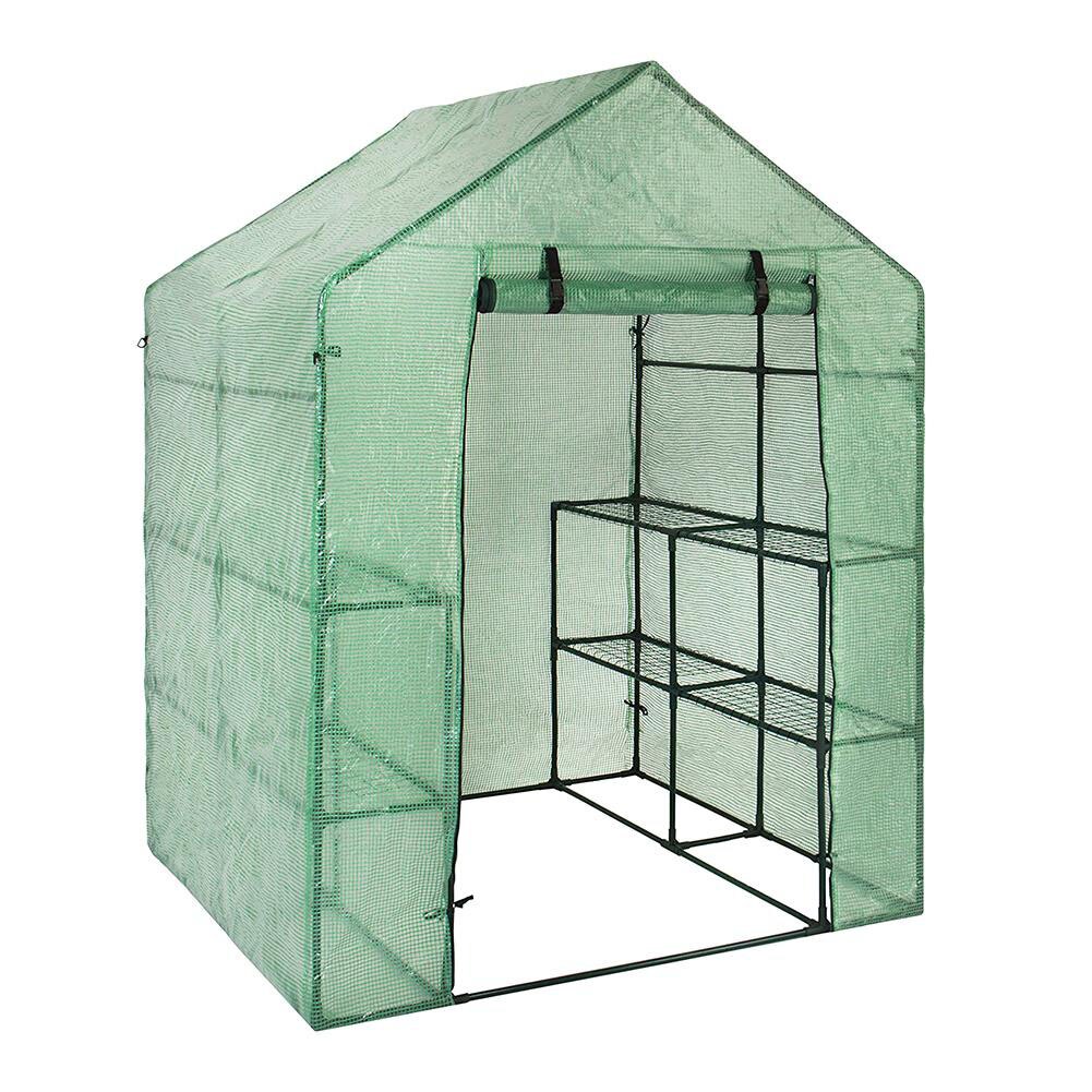 Mini invernadero portátil protector impermeable cubierta flor planta crece tienda PVC jardín invernadero cubierta (sin marco de hierro)