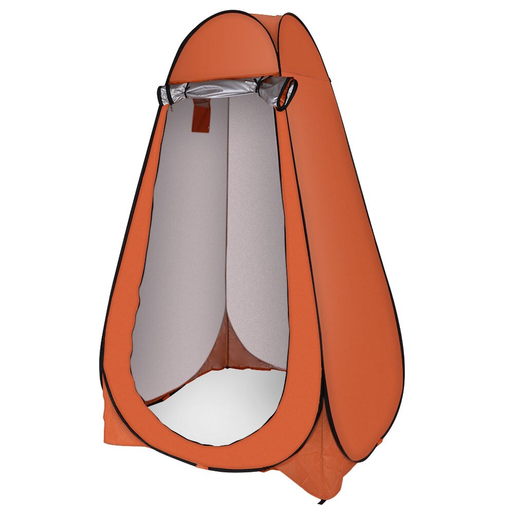 1.2*1.2*1.9m let opsætning øjeblikkelig pop up pod omklædningsrum privatliv telt bærbart udendørs brusebad telt camping toilet telt: Orange
