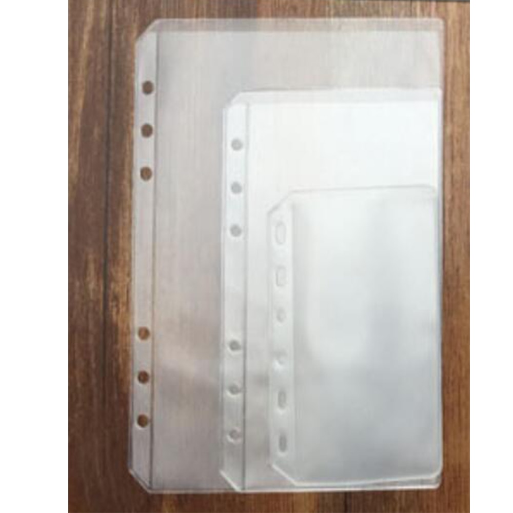 A5 A6 A7 Size Binder Pockets 6 Ring Binders Loose Leaf Waterproof PVC Notebook Pouch Refill Document Bag For Cards Files Storage