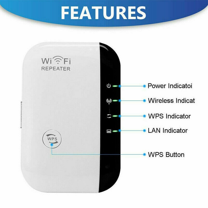 2.4 GHz Wireless 300Mbps Wi-Fi 802.11 AP Wifi Range Router Repeater Extender Booster Easy for Installation