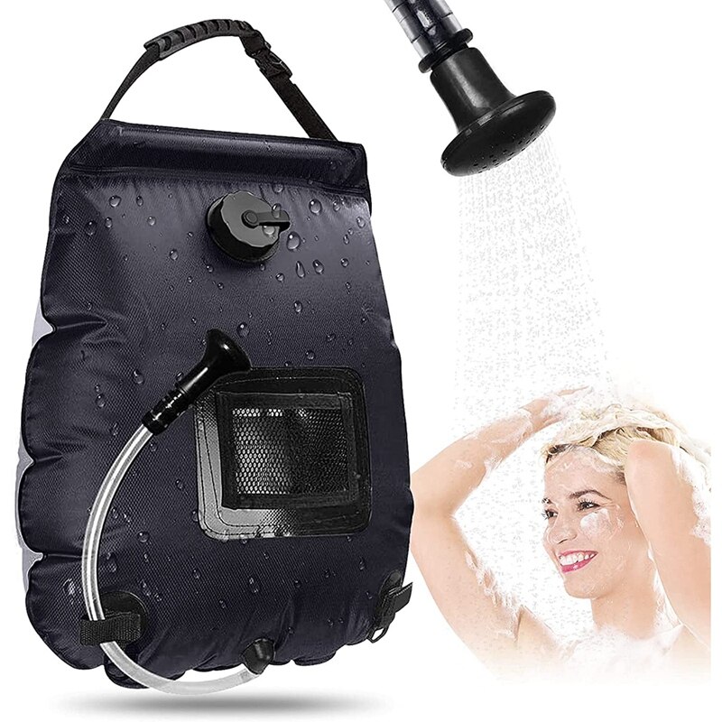 Solar Shower Camping Shower, 20L Camping Shower Bag Portable Outdoor Shower Solar Garden Shower Heating Solar Shower