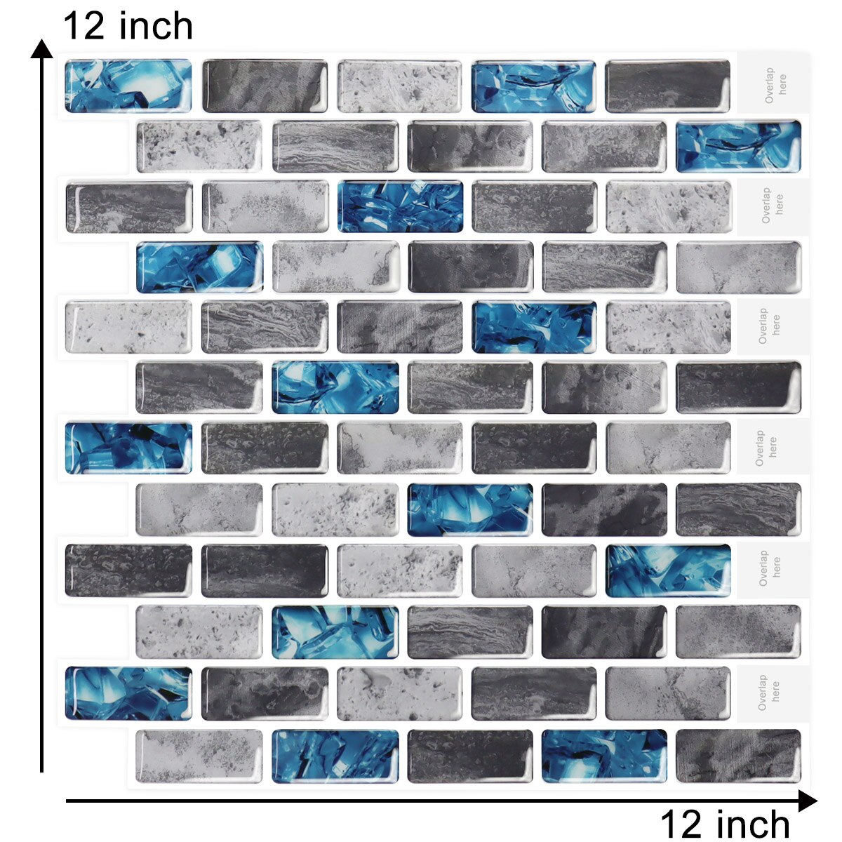 (30.5*30.5 cm) schwarz-weiß gestreifte wandaufkleber, wasserfest, selbstklebend, 3d- effekt, für cafés, dekorative blende, zum abziehen und aufkleben: T80023
