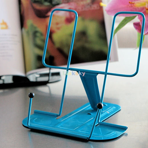 Support de livre en métal, support de livre de lecture réglable avec plateau pliant, supports d&#39;affichage de chevalet de livre en métal Portable