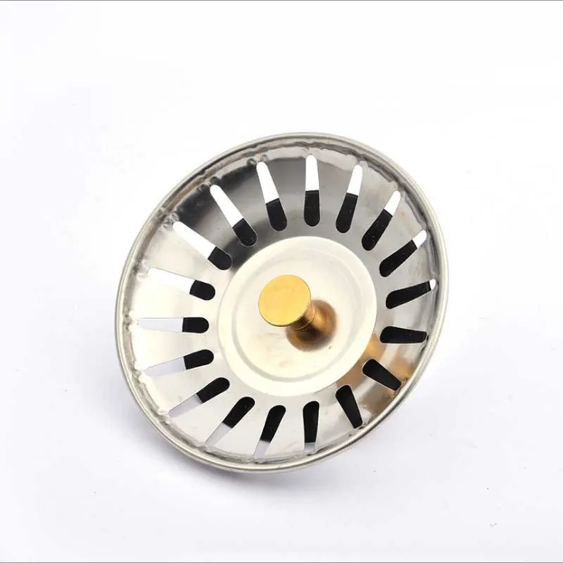 Rvs Mesh Gootsteen Filter Plug Drain Plug Filter Geschikt Voor Keuken Badkamer Gootsteen Keuken Accessoires: Yellow Cap