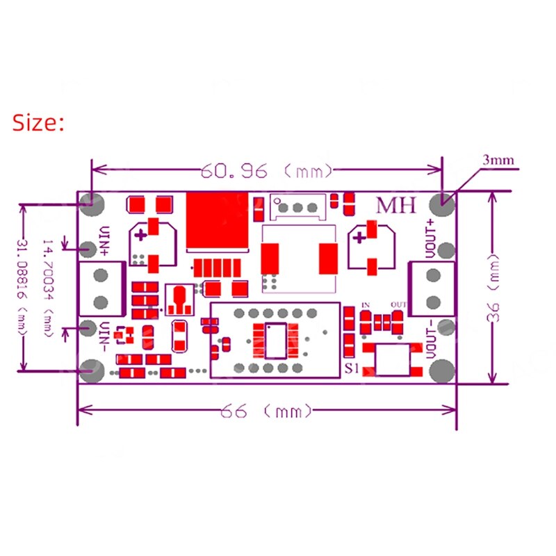 -DC Voltage Adjustable Step-Down Power Module LM2596 Step-Down Module