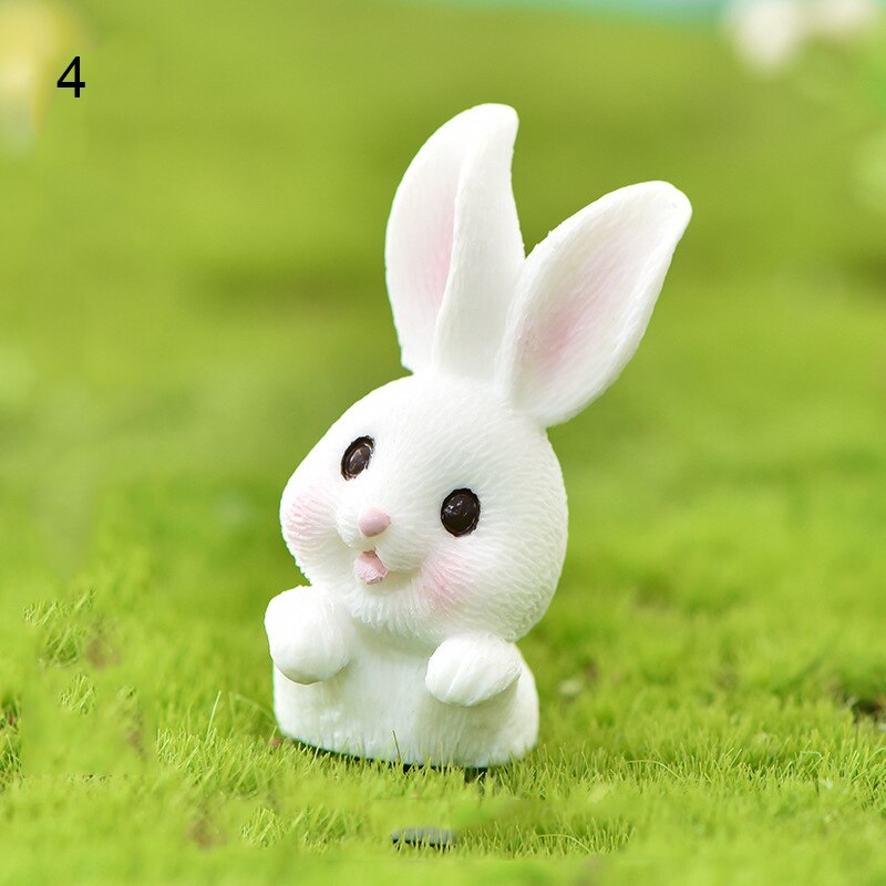 Miniaturedekoration sød dyr tegneserie kanin gulerod kanin hus sød kanin havearbejde plante harpiks tilbehør hks 99: 4