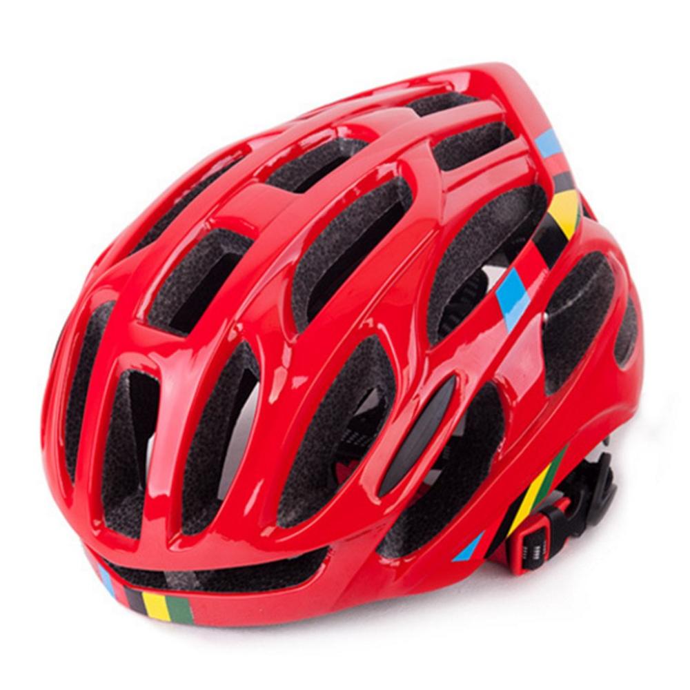 Doux Ventilation Casques De Vélo Respirant Hommes Femmes Casque De Vélo Entièrement moulé route Montagne Vtt VÉLO Casques: red