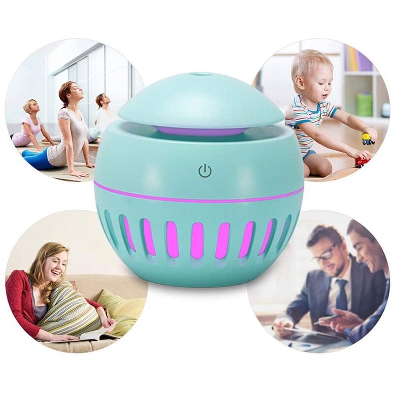 Hollow Out USB Home Silent Bedroom Atomizing Humidifier Diffusers Mini Portable Cool Mist Humidifier with 7 Color Lights