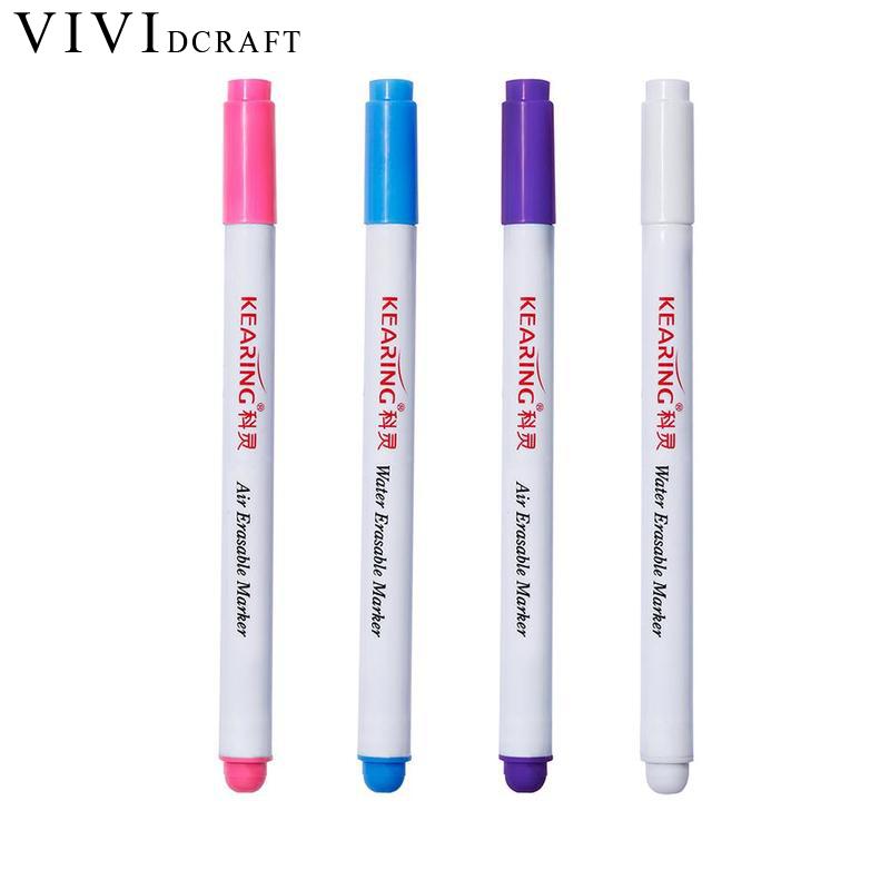 4pcs/set Erasable Pen Easy Wipe Off Water Soluble Fabric Marker Pen Temporary Marking School And Office Marker Pen DGC1183A