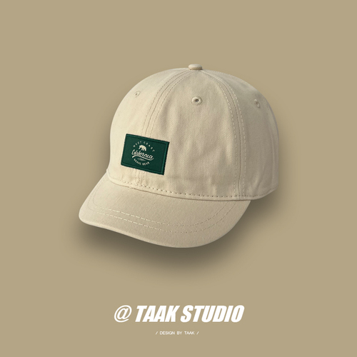 Gorra de béisbol de ala corta para mujer, gorra con visera de ala corta con herramientas Ins de minororía japonesa de verano, para hombre: Beige