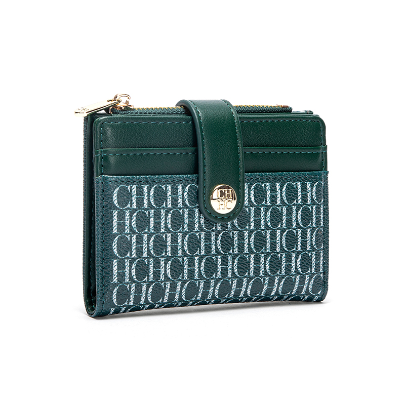CHCH Classic Retro Herren- und Damen-Universal-Geldbörse mit Buchstabendruck, tragbare Kartentasche, Null-Geldbörse: Armee Grün