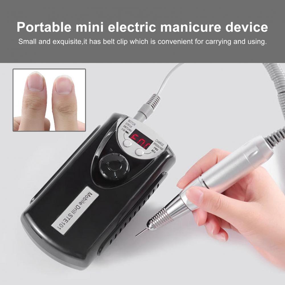 1Set Stijlvolle Nail Boor Machine Te Dragen Abs Manicure Tool Elektrische Nail Art File Boor Voor Schoonheid Nagel pen Machine