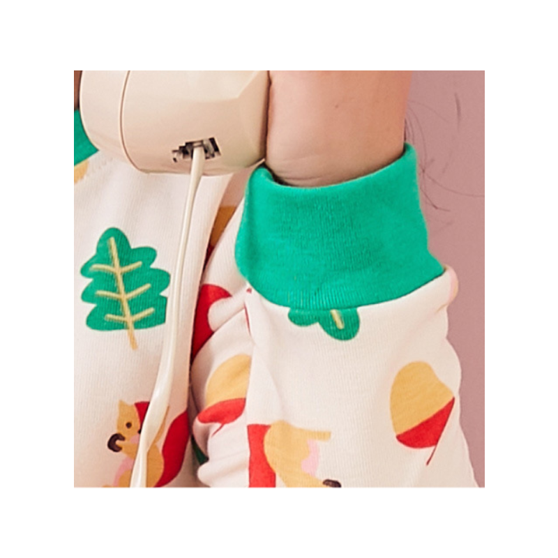 Jungen & Mädchen Warme Sleepsuits Rundhals Spitzen Und Lange Hosen lässig Gerippte Bündchen Sleepsuits Für Frühling Winter Schlafanzug