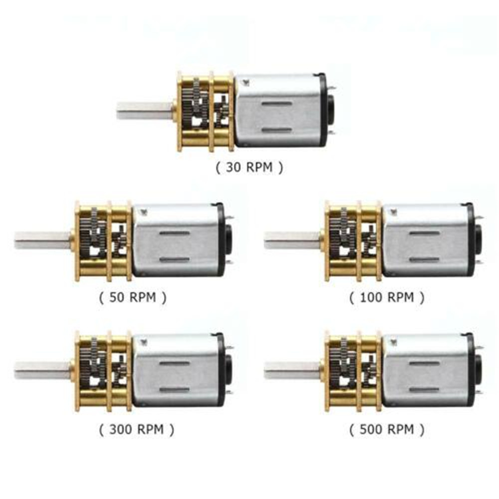 Dc 3v/6v/12v 30 rpm 50 rpm 100 rpm 200 rpm 300 rpm  n20 roestvrijstalen tandwielmotor met tandwiel dc-motoren micro-reductiemotor