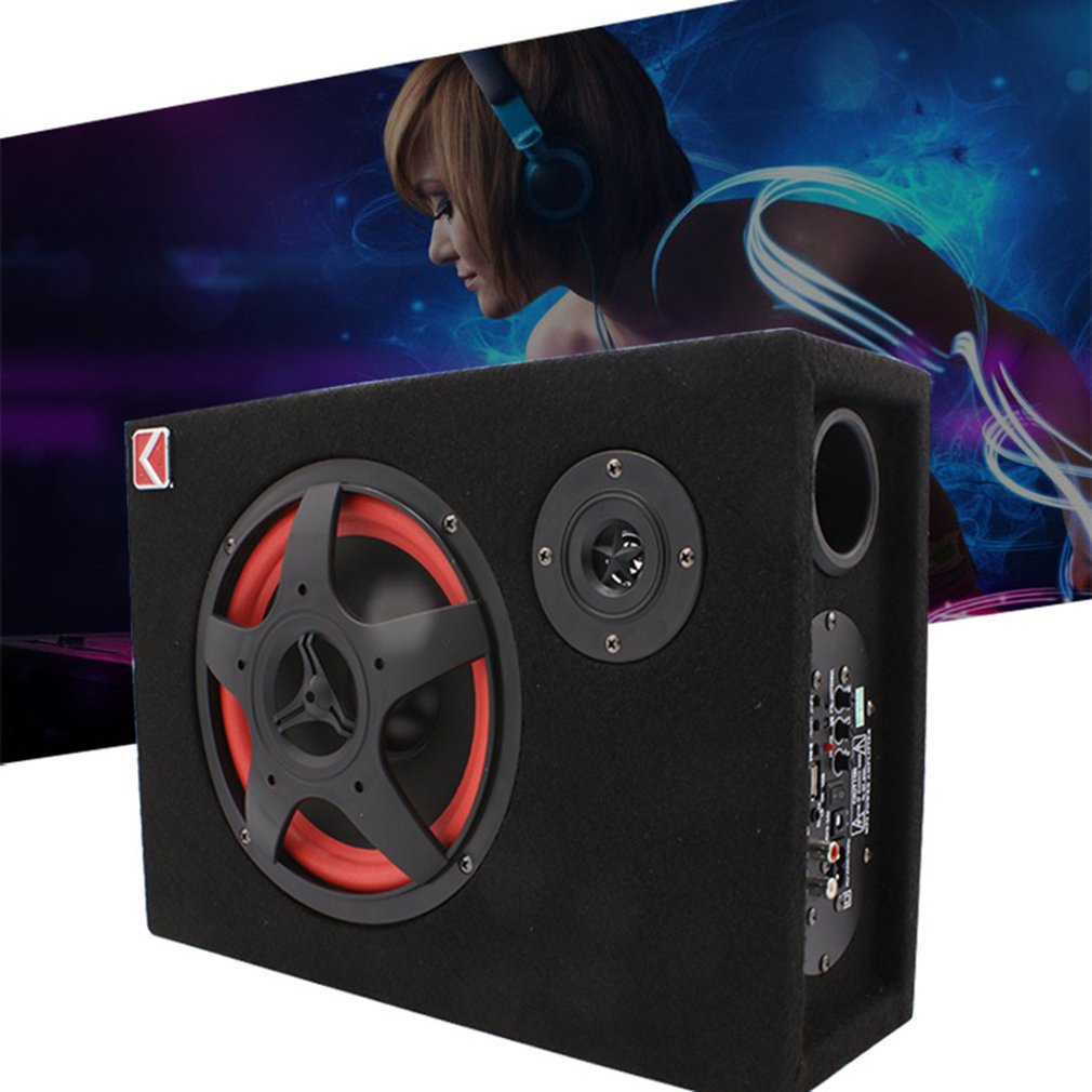 350W Unter-Sitz Auto Kompakte Subwoofer Amp Bass Lautsprecher Leistungsstarke Audio Verstärker mit Fernbedienung Subwoofer Control 6 Zoll UNS Stecker
